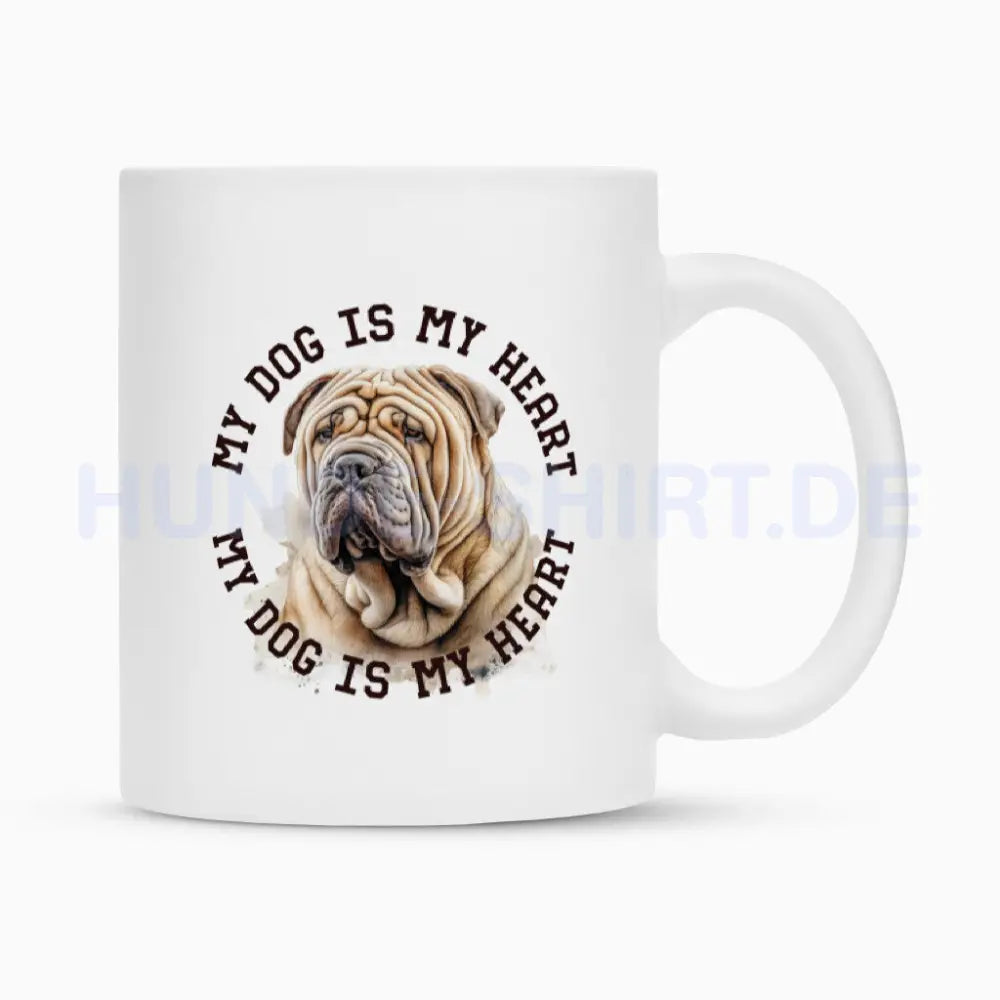 Tasse "Shar Pei HEART" Weiß – hunde-shirt.de