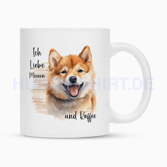 Tasse "Shiba Inu - Ich liebe..." Weiß – hunde-shirt.de