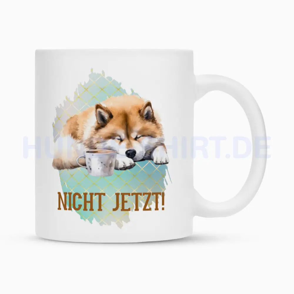 Tasse "Shiba Inu - Nicht Jetzt!" Weiß – hunde-shirt.de