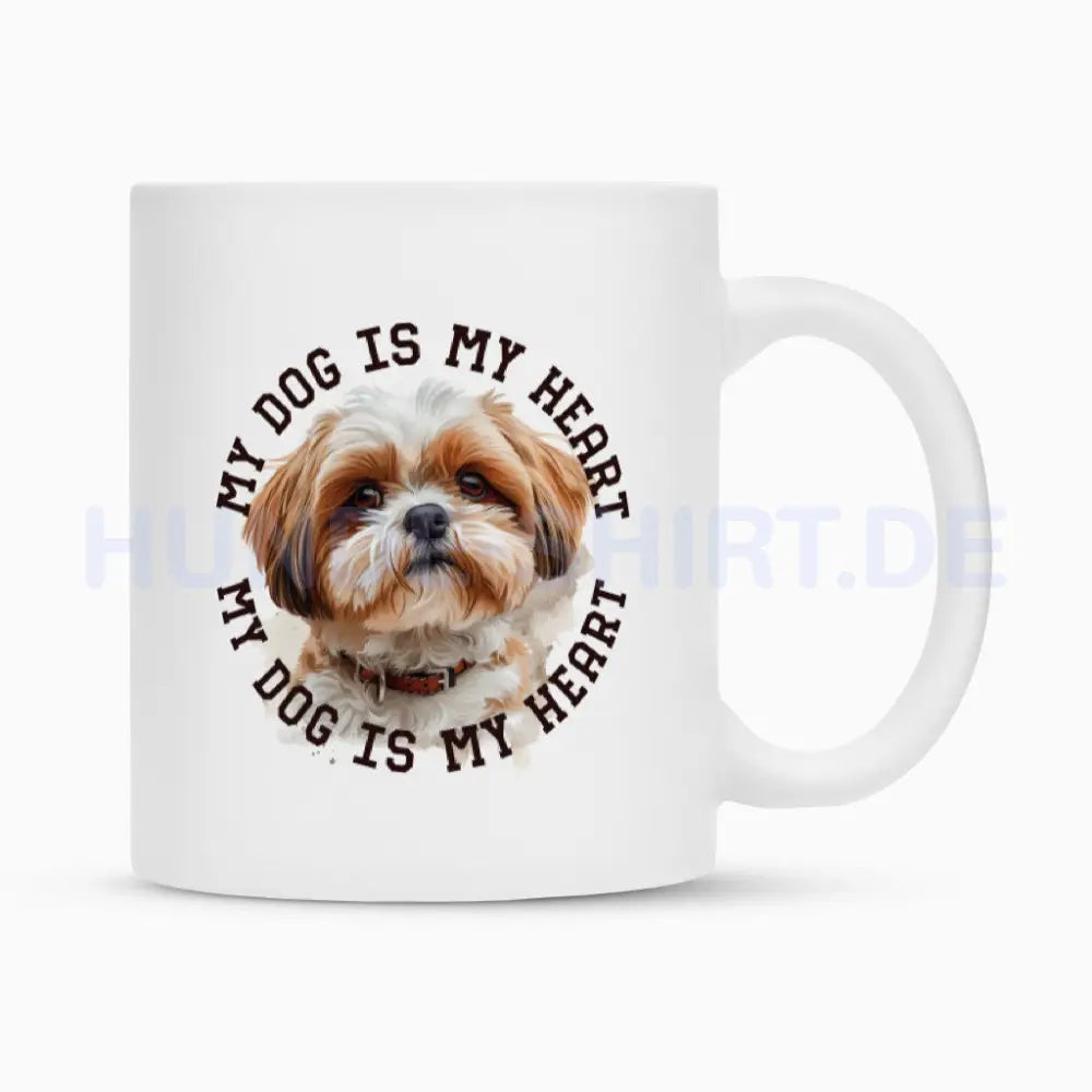 Tasse "Shih Tzu HEART" Weiß – hunde-shirt.de