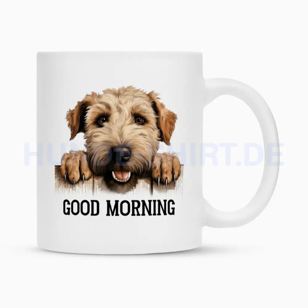 Tasse "Soft Coated Wheaten - Good Morning" Weiß – hunde-shirt.de