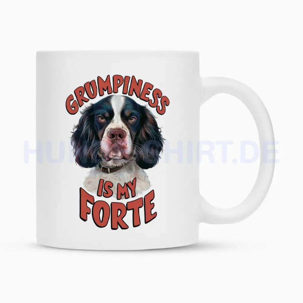 Tasse "Springer Spaniel - Grumpiness" Weiß – hunde-shirt.de