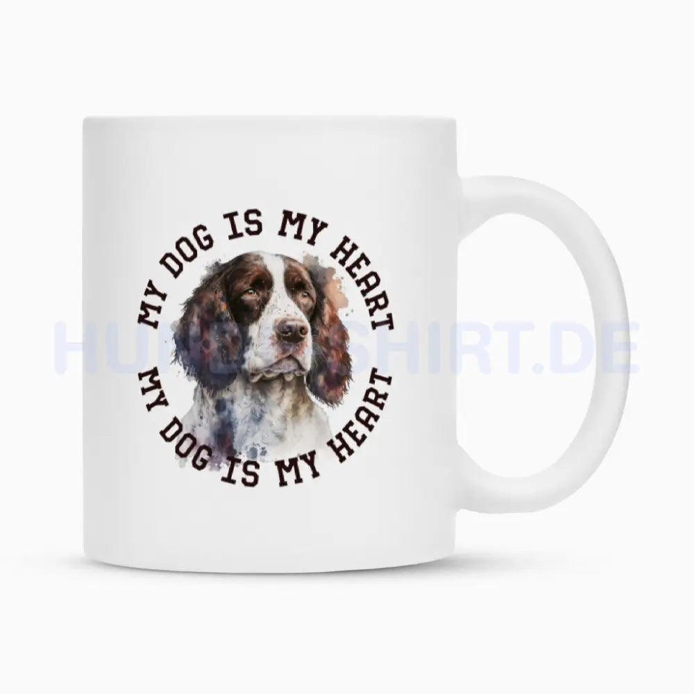 Tasse "Springer Spaniel HEART" Weiß – hunde-shirt.de