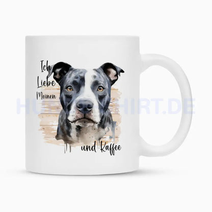 Tasse "Staffordshire Bull Terrier - Ich liebe..." Weiß – hunde-shirt.de