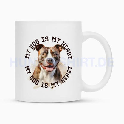 Tasse "Staffordshire Bullterrier" Weiß – hunde-shirt.de