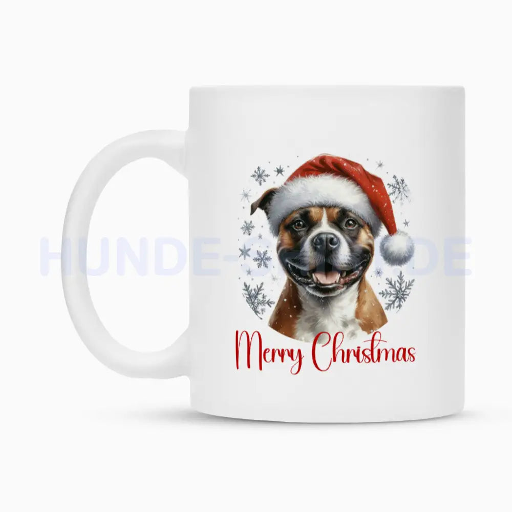 Tasse "Staffordshire - Merry Christmas" – hunde-shirt.de