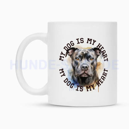 Tasse "Staffordshire Terrier grau" – hunde-shirt.de