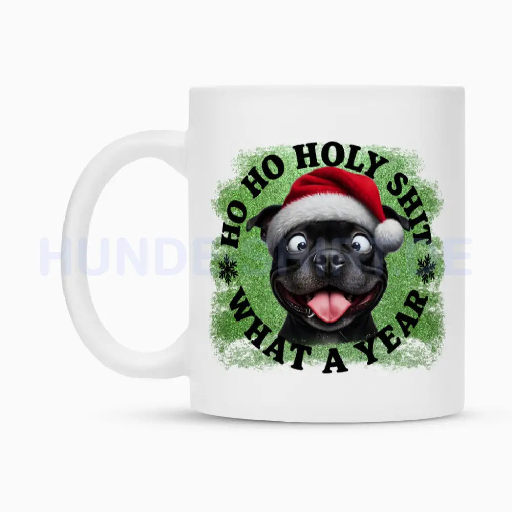 Tasse "Staffordshire Terrier ( schwarz ) - HO HO..." – hunde-shirt.de