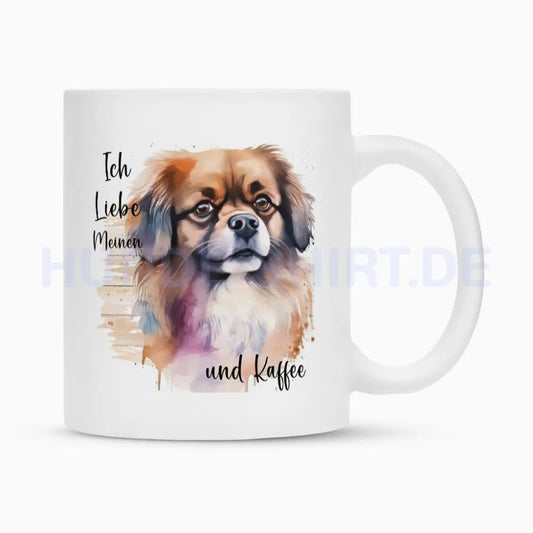 Tasse "Tibet Spaniel - Ich liebe..." Weiß – hunde-shirt.de