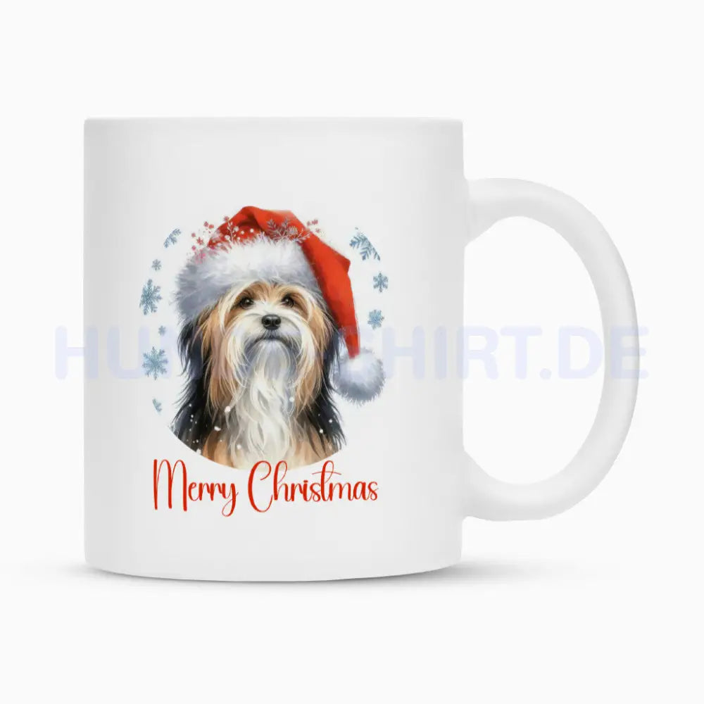 Tasse "Tibet Terrier - Merry Christmas" Weiß – hunde-shirt.de