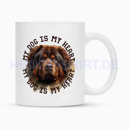 Tasse "Tibetmastiff HEART" Weiß – hunde-shirt.de