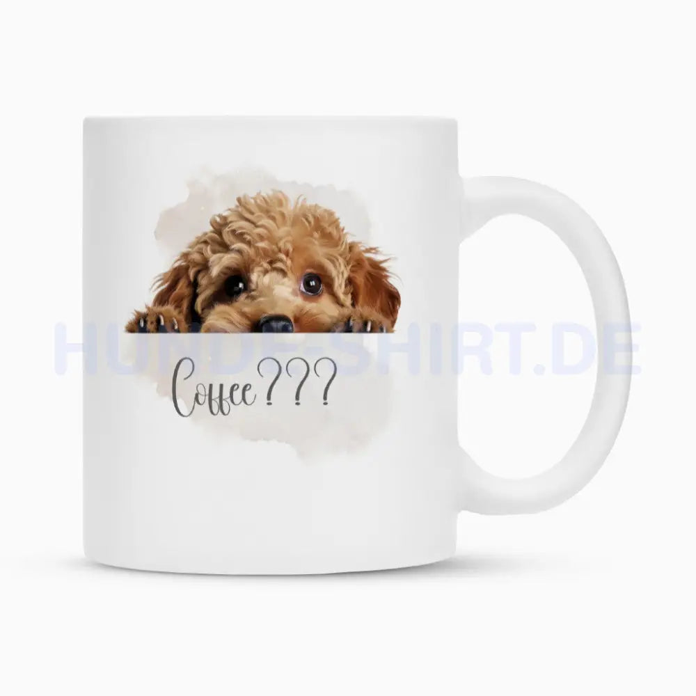 Tasse "Toypudel - Coffee???" Weiß – hunde-shirt.de