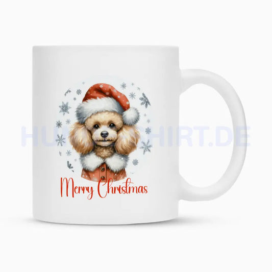 Tasse "Toypudel - Merry Christmas" Weiß – hunde-shirt.de