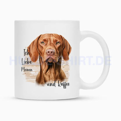 Tasse "Vizsla - Ich liebe..." Weiß – hunde-shirt.de