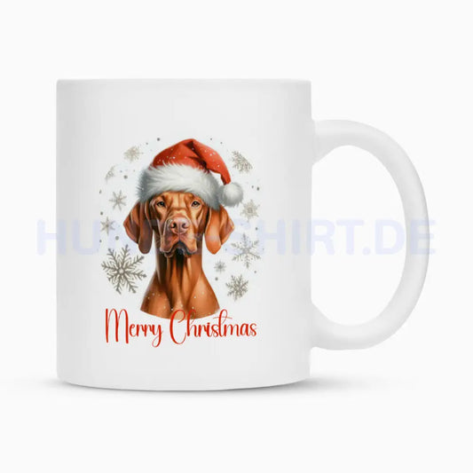 Tasse "Vizsla - Merry Christmas" Weiß – hunde-shirt.de