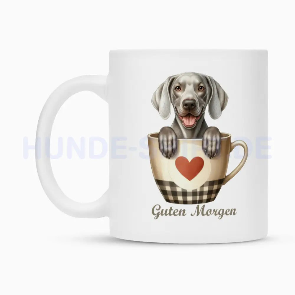 Tasse "Weimaraner - Guten Morgen" – hunde-shirt.de