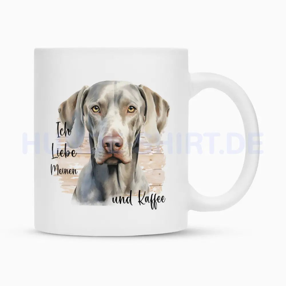 Tasse "Weimaraner - Ich liebe..." Weiß – hunde-shirt.de