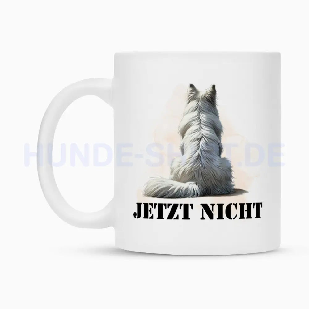 Tasse "Weißer Schäferhund - JETZT NICHT" – hunde-shirt.de