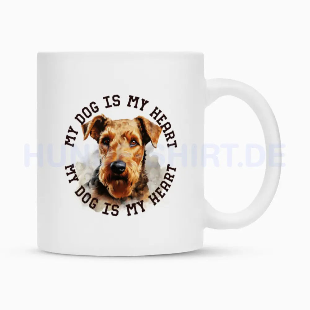 Tasse "Welsh Terrier HEART" Weiß – hunde-shirt.de