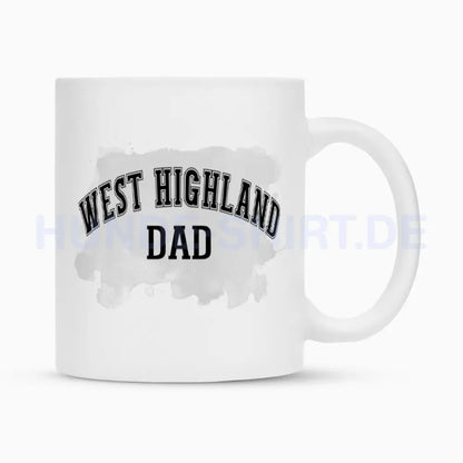 Tasse "Westie - DAD" Weiß – hunde-shirt.de