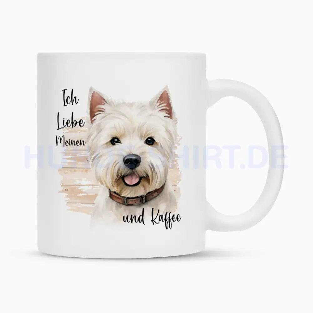 Tasse "Westie - Ich liebe..." Weiß – hunde-shirt.de