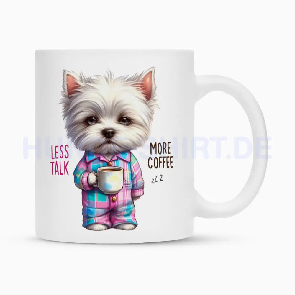 Tasse "Westie - Less talk..." Weiß – hunde-shirt.de