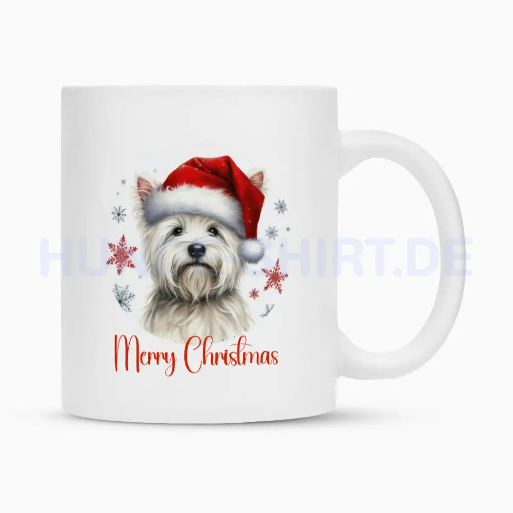 Tasse "Westie - Merry Christmas" Weiß – hunde-shirt.de