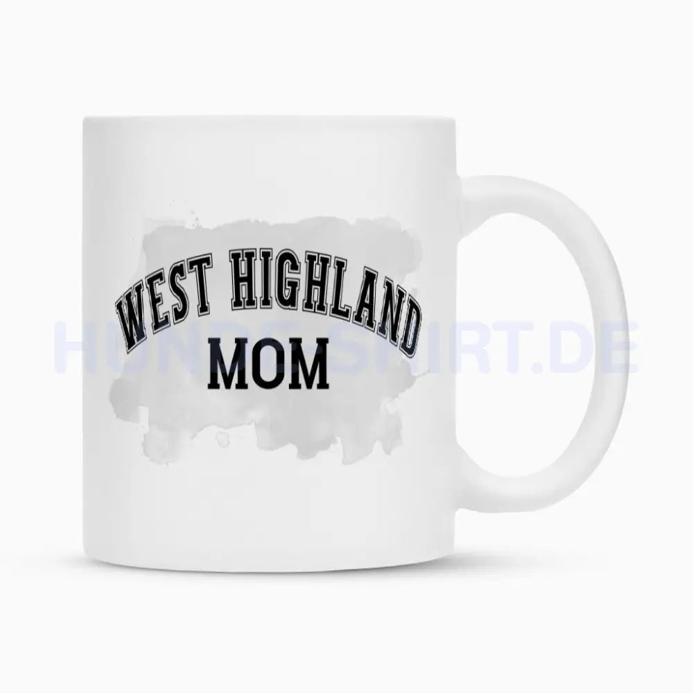 Tasse "Westie - MOM" Weiß – hunde-shirt.de