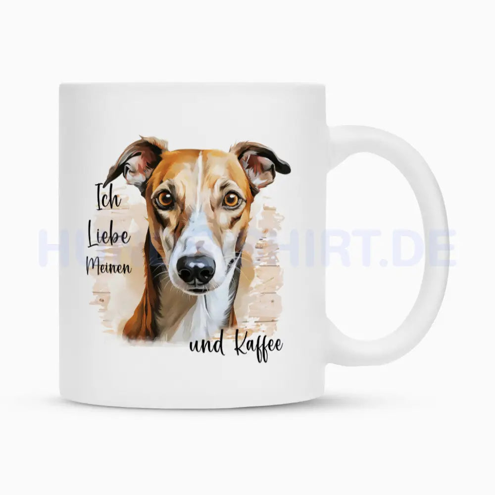 Tasse "Whippet - Ich liebe..." Weiß – hunde-shirt.de