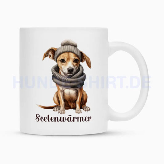 Tasse "Whippet - Seelenwärmer 2" Weiß – hunde-shirt.de