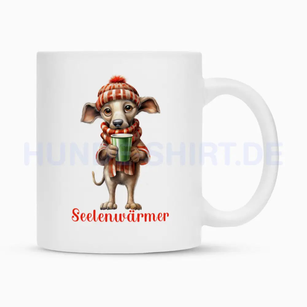 Tasse "Whippet - Seelenwärmer" Weiß – hunde-shirt.de