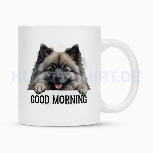 Tasse "Wolfsspitz - Good Morning" Weiß – hunde-shirt.de