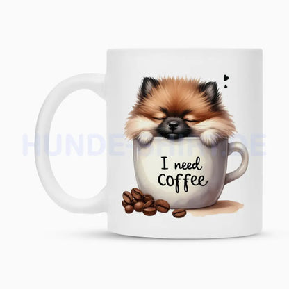 Tasse "Wolfsspitz - I need coffee" – hunde-shirt.de