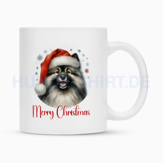 Tasse "Wolfsspitz - Merry Christmas" Weiß – hunde-shirt.de