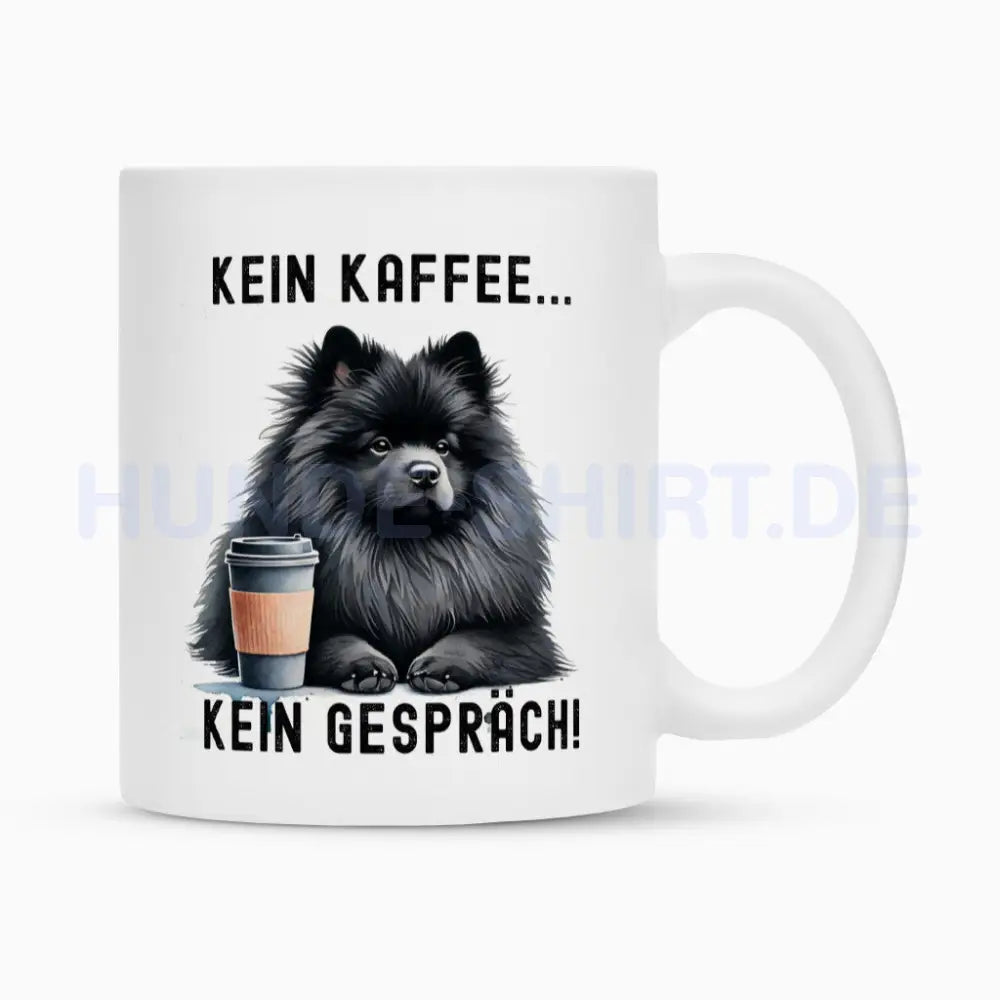 Tasse "Wolfsspitz schwarz - Kein Kaffee..." Weiß – hunde-shirt.de