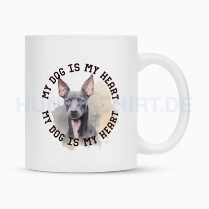 Tasse "Xoloitzcuintle HEART" Weiß – hunde-shirt.de