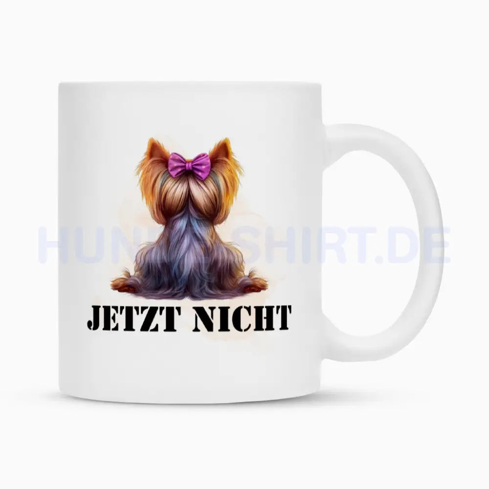 Tasse "Yorkie - JETZT NICHT" Weiß – hunde-shirt.de