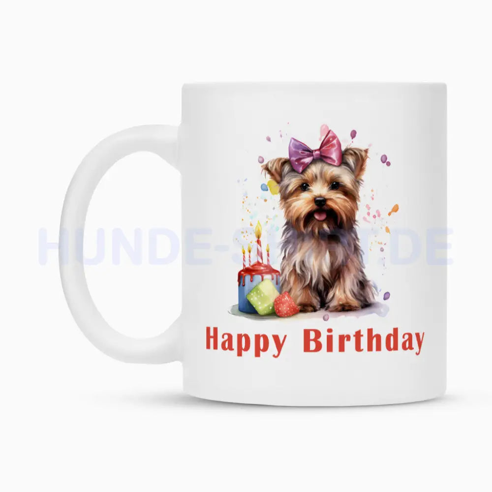 Tasse "Yorkshire - Happy Birthday" – hunde-shirt.de