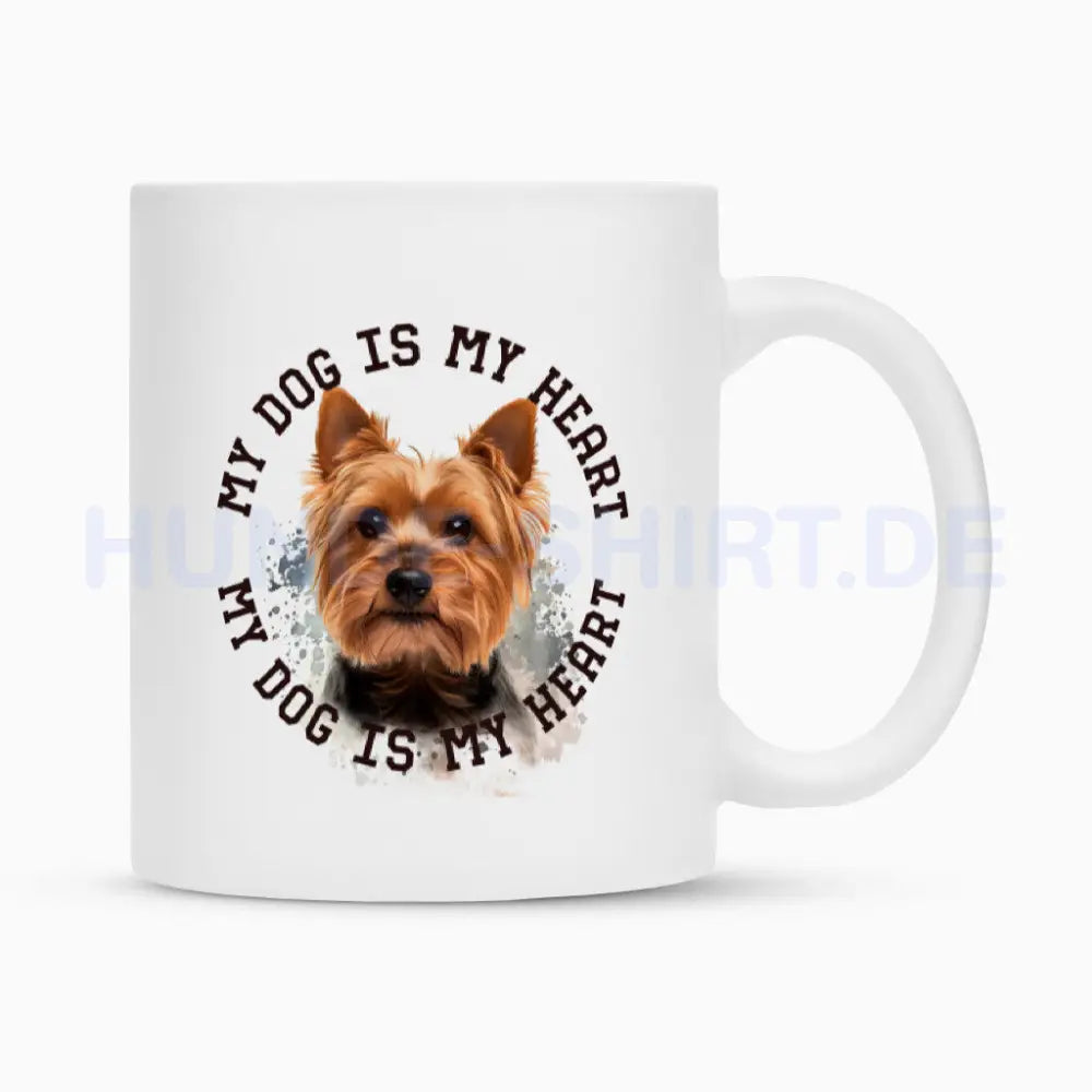 Tasse "Yorkshire Terrier HEART" Weiß – hunde-shirt.de