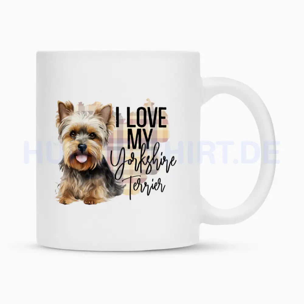 Tasse "Yorkshire Terrier - I love..." Weiß – hunde-shirt.de