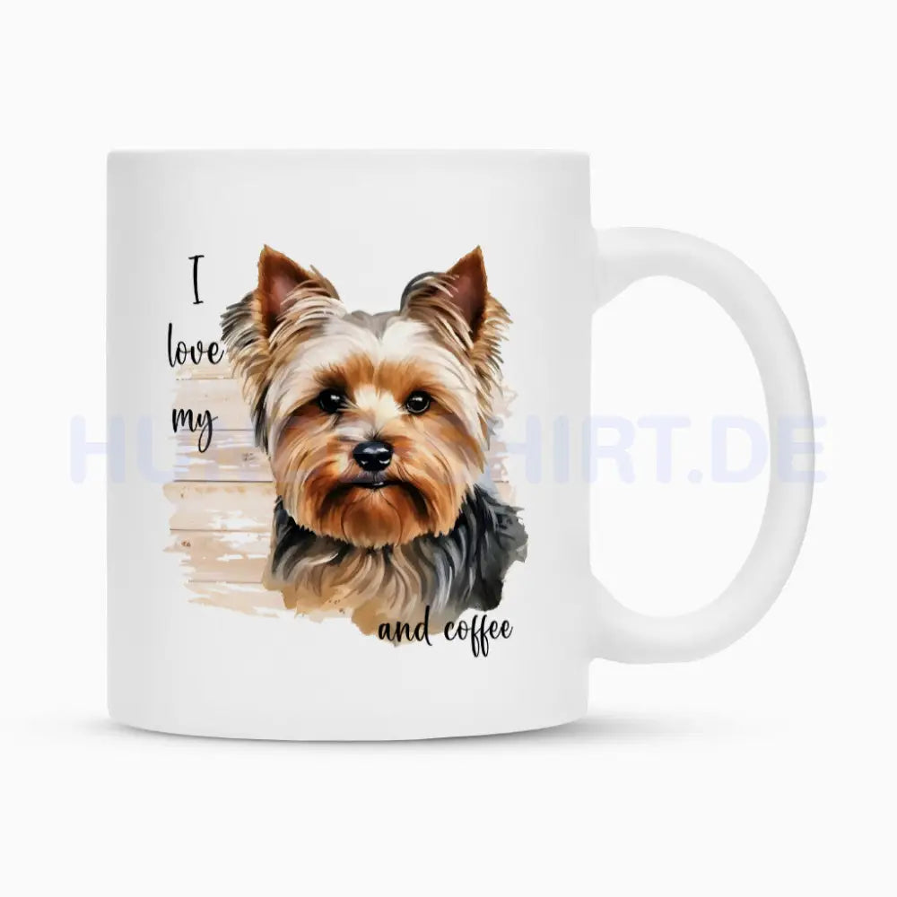 Tasse "Yorkshire Terrier - I love..." Weiß – hunde-shirt.de