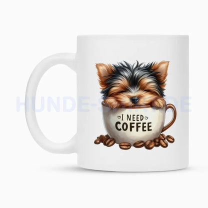 Tasse "Yorkshire Terrier - I need coffee" – hunde-shirt.de