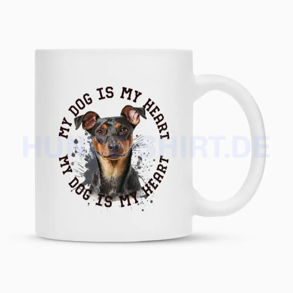 Tasse "Zwergpinscher HEART" Weiß – hunde-shirt.de