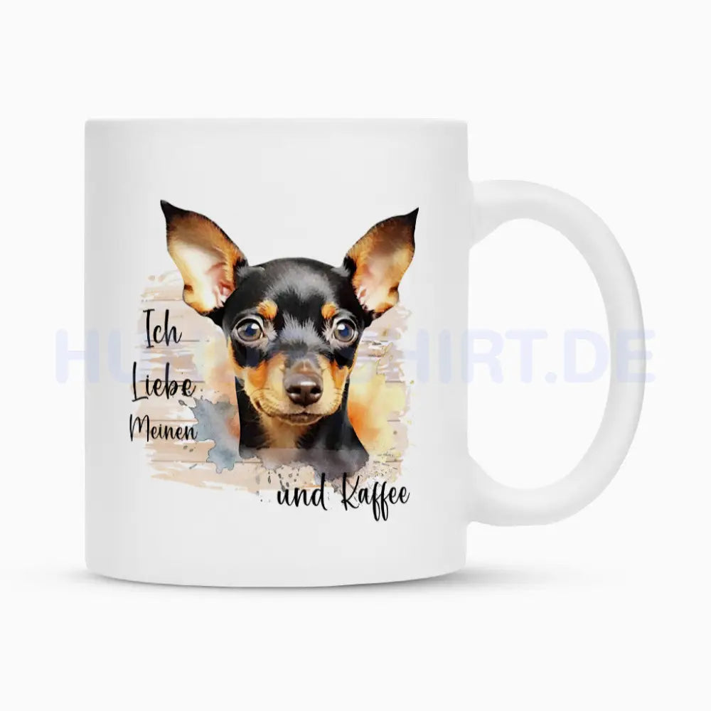 Tasse "Zwergpinscher - Ich liebe..." Weiß – hunde-shirt.de