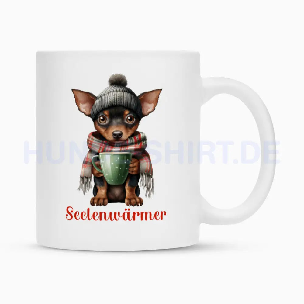 Tasse "Zwergpinscher - Seelenwärmer" Weiß – hunde-shirt.de