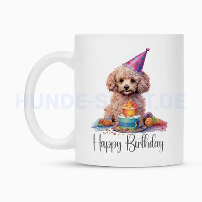 Tasse "Zwergpudel - Happy Birthday" – hunde-shirt.de