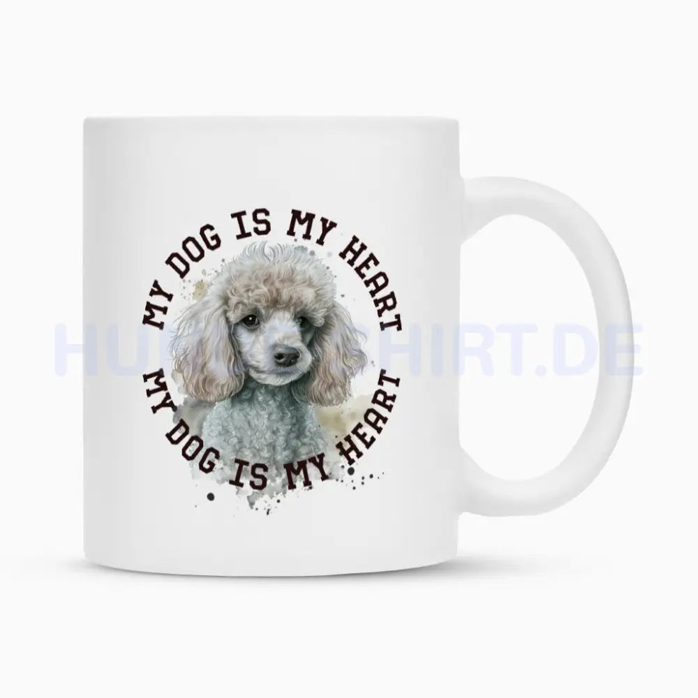 Tasse "Zwergpudel HEART" Weiß – hunde-shirt.de