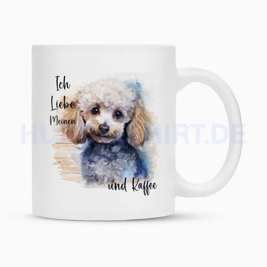 Tasse "Zwergpudel - Ich liebe..." Weiß – hunde-shirt.de