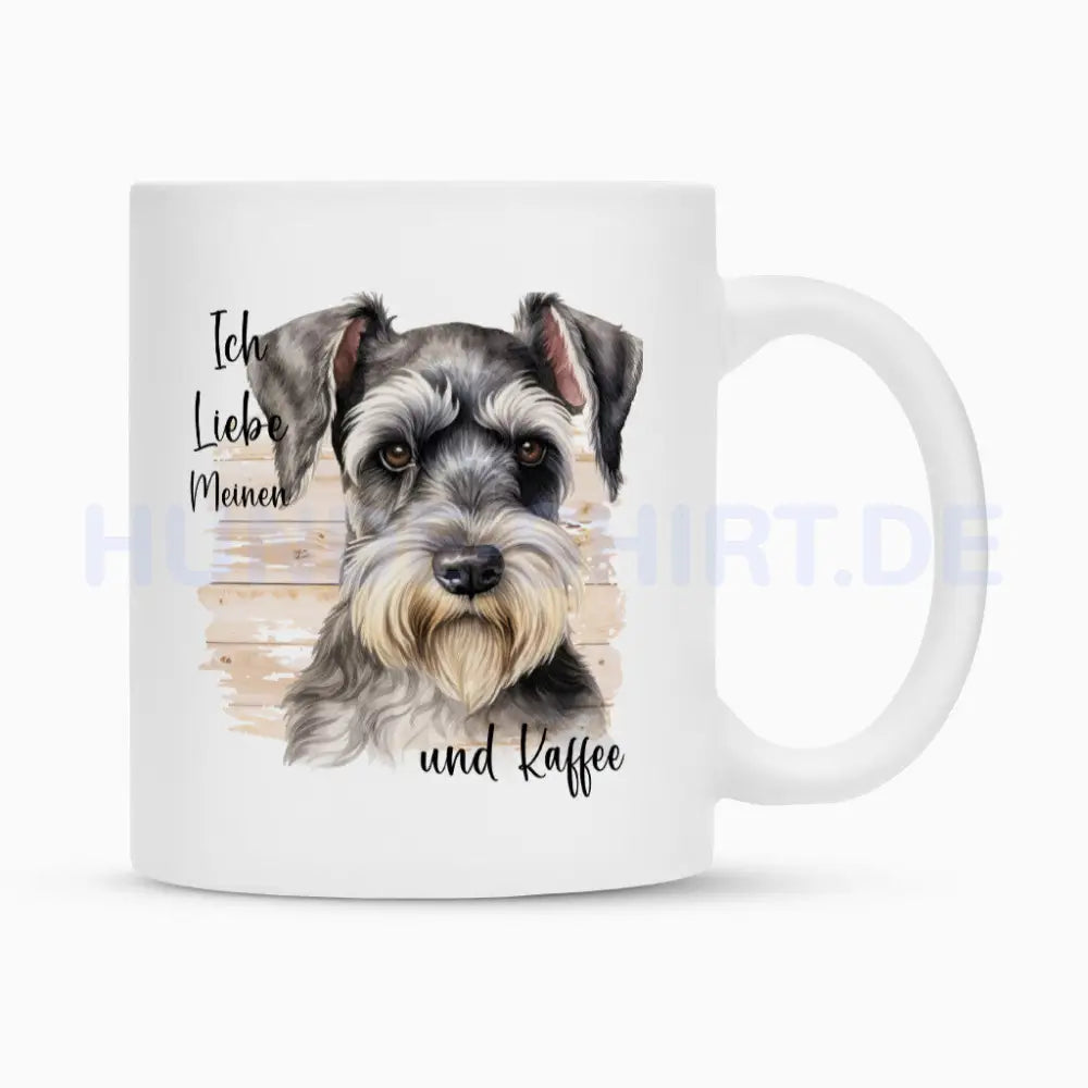 Tasse "Zwergschnauzer - Ich liebe..." Weiß – hunde-shirt.de