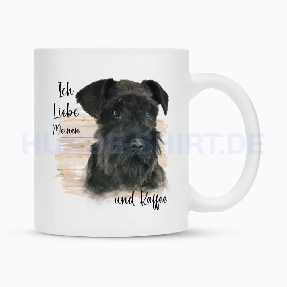 Tasse "Zwergschnauzer - Ich liebe..." Weiß – hunde-shirt.de